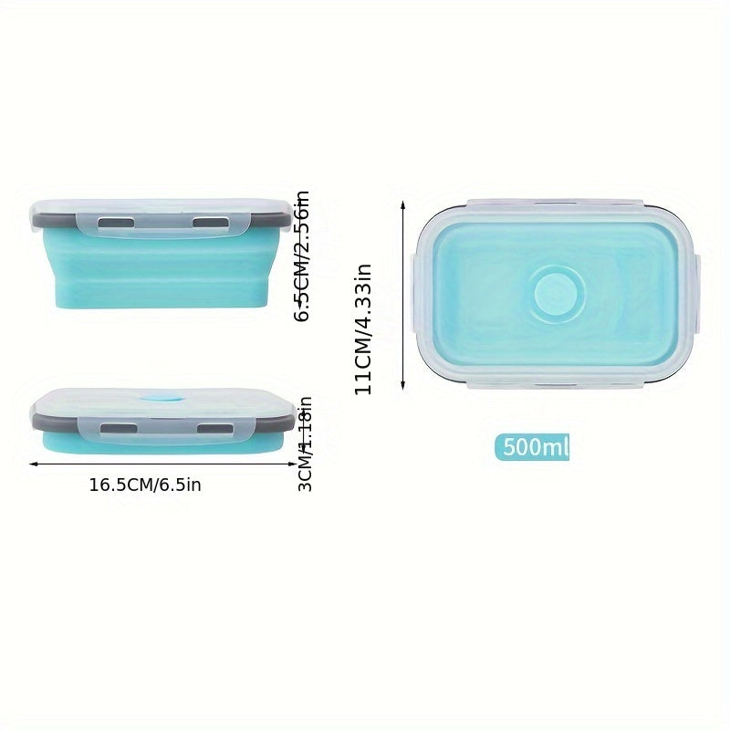 Boîtes Alimentaires Silicone Pliables Empilables - Micro-ondes Congélateur