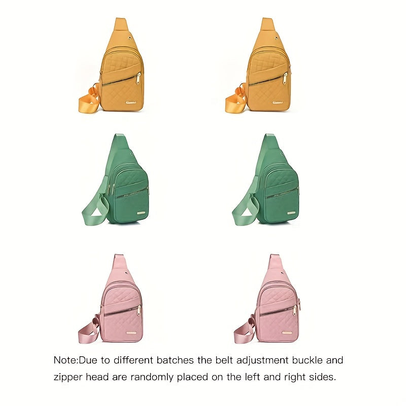 Sac Poitrine Femme Grande Capacité - Bandoulière Brodé Nylon Pliable