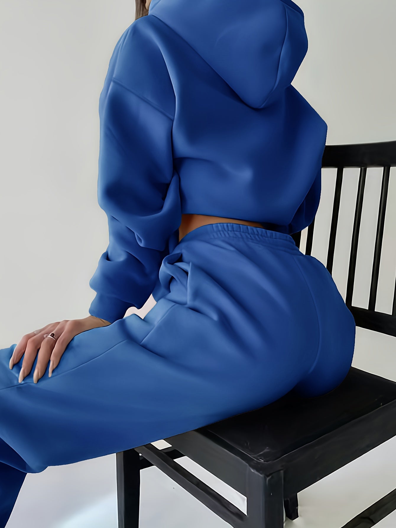 Ensemble 2 Pièces Femme - Sweat Capuche Imprimé Lettres et Pantalon Taille Élastique