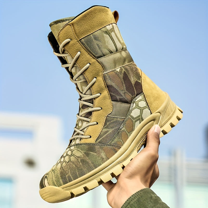 Bottes Tactiques Homme - Montantes Lacets Doublure Polaire Chaudes Outdoor Randonnée