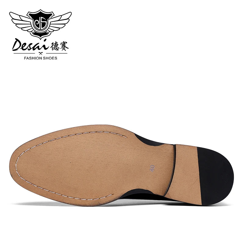 Chaussures Derby DESAI Cuir Véritable - Habillées Affaires Homme Cadeau Classique