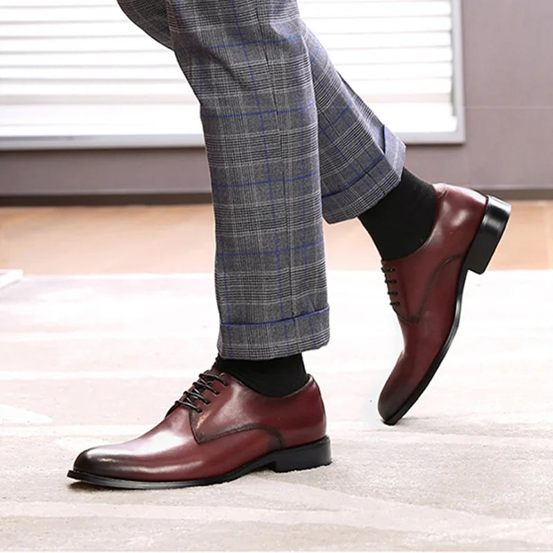 Chaussures Derby DESAI Cuir Véritable - Habillées Affaires Homme Cadeau Classique