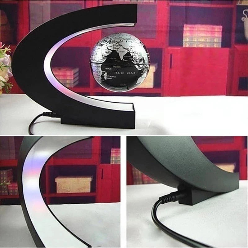 Globe Terrestre Lévitation Magnétique LED - Lampe Décorative Antigravité Maison