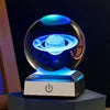 Boule Cristal 3D LED Multicolore - Veilleuse Décorative Chambre Design