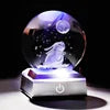 Boule Cristal 3D LED Multicolore - Veilleuse Décorative Chambre Design