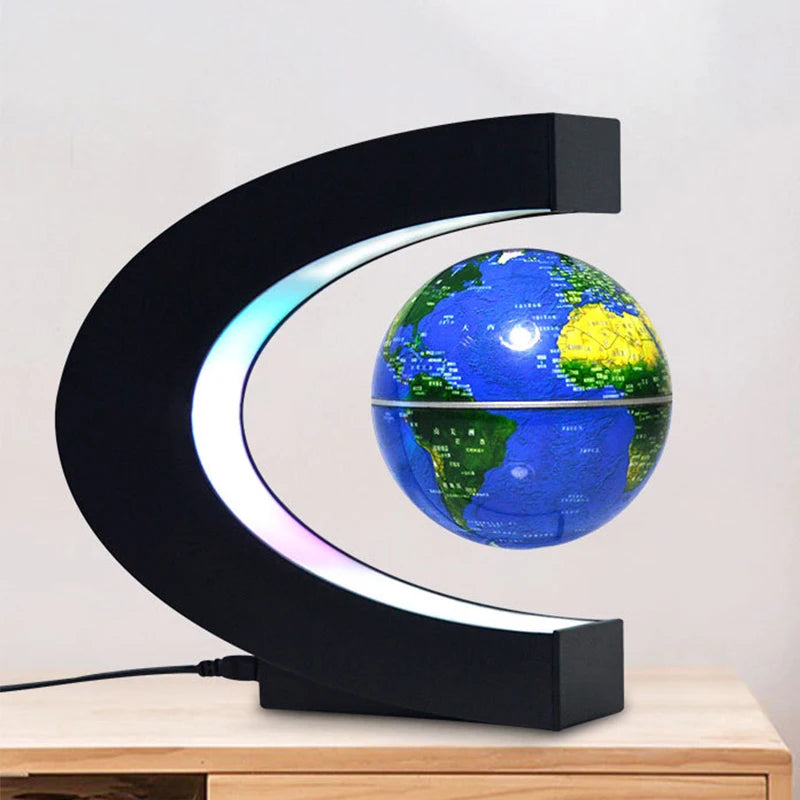 Globe Terrestre Lévitation Magnétique LED - Lampe Décorative Antigravité Maison