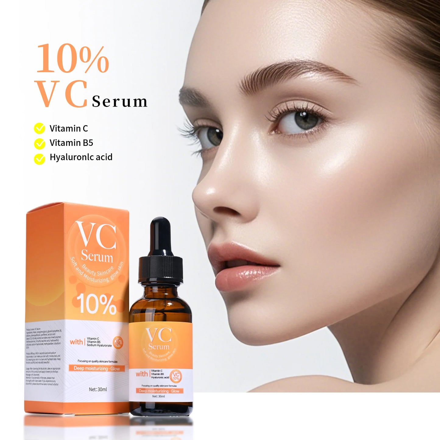 Premium Organic Vitamin C Face Serum - Anti-Dark Spot Brightening Carrélibre