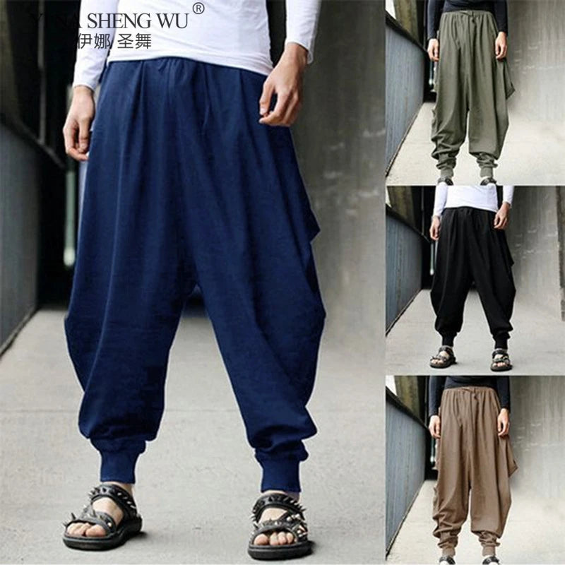 Pantalon Hakama Homme Samouraï - Style Chinois Hip Hop