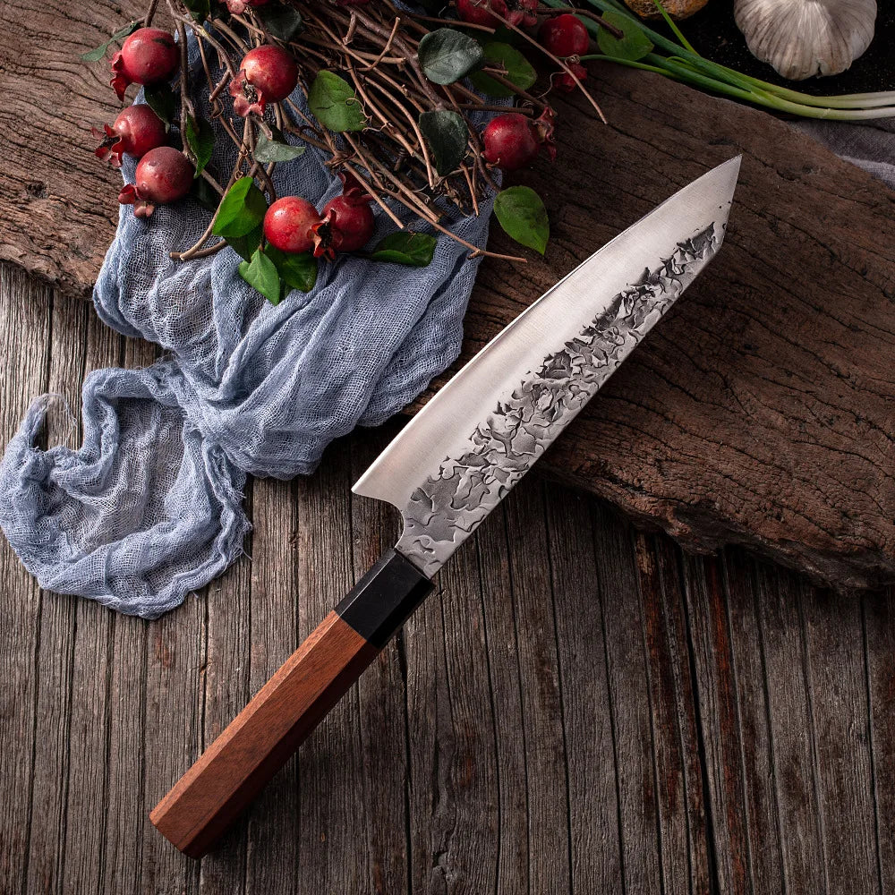 Couteau de chef japonais forgé, couteau à sushi, couteau Nakiri, couteau à trancher de cuisine, coupe manuelle Aleaver, outils de cuisine