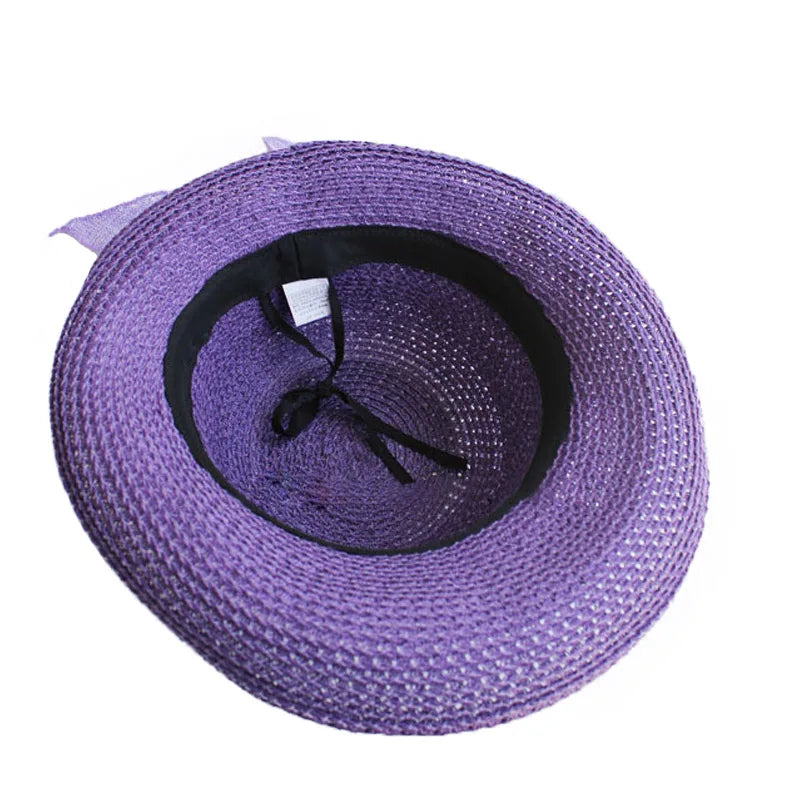 Chapeau Soleil Paille Large Bord - Pliable Élastique Plage Été Femme