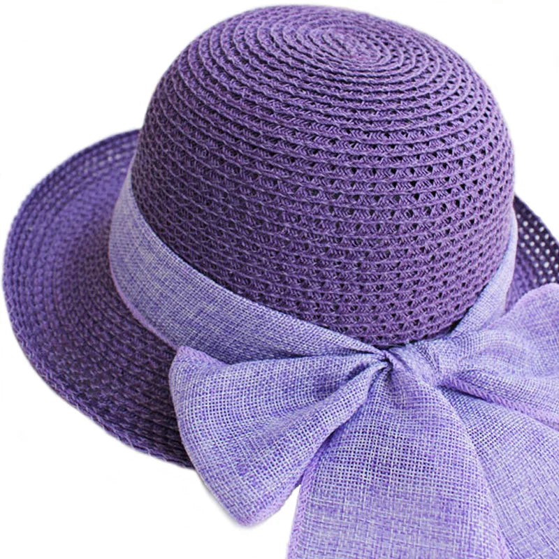 Chapeau Soleil Paille Large Bord - Pliable Élastique Plage Été Femme