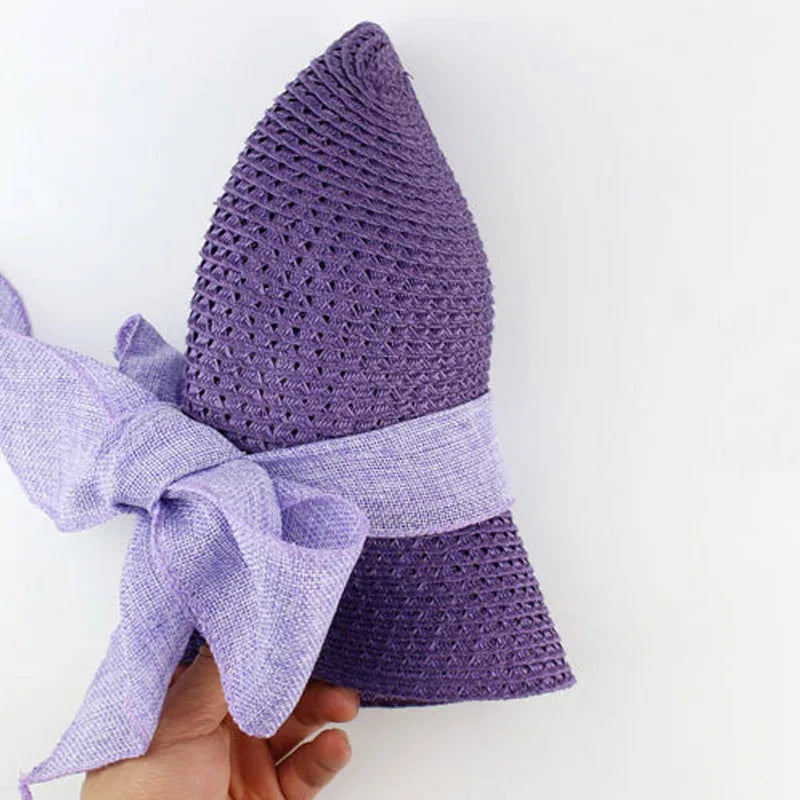 Chapeau Soleil Paille Large Bord - Pliable Élastique Plage Été Femme