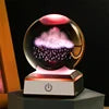 Boule Cristal 3D LED Multicolore - Veilleuse Décorative Chambre Design