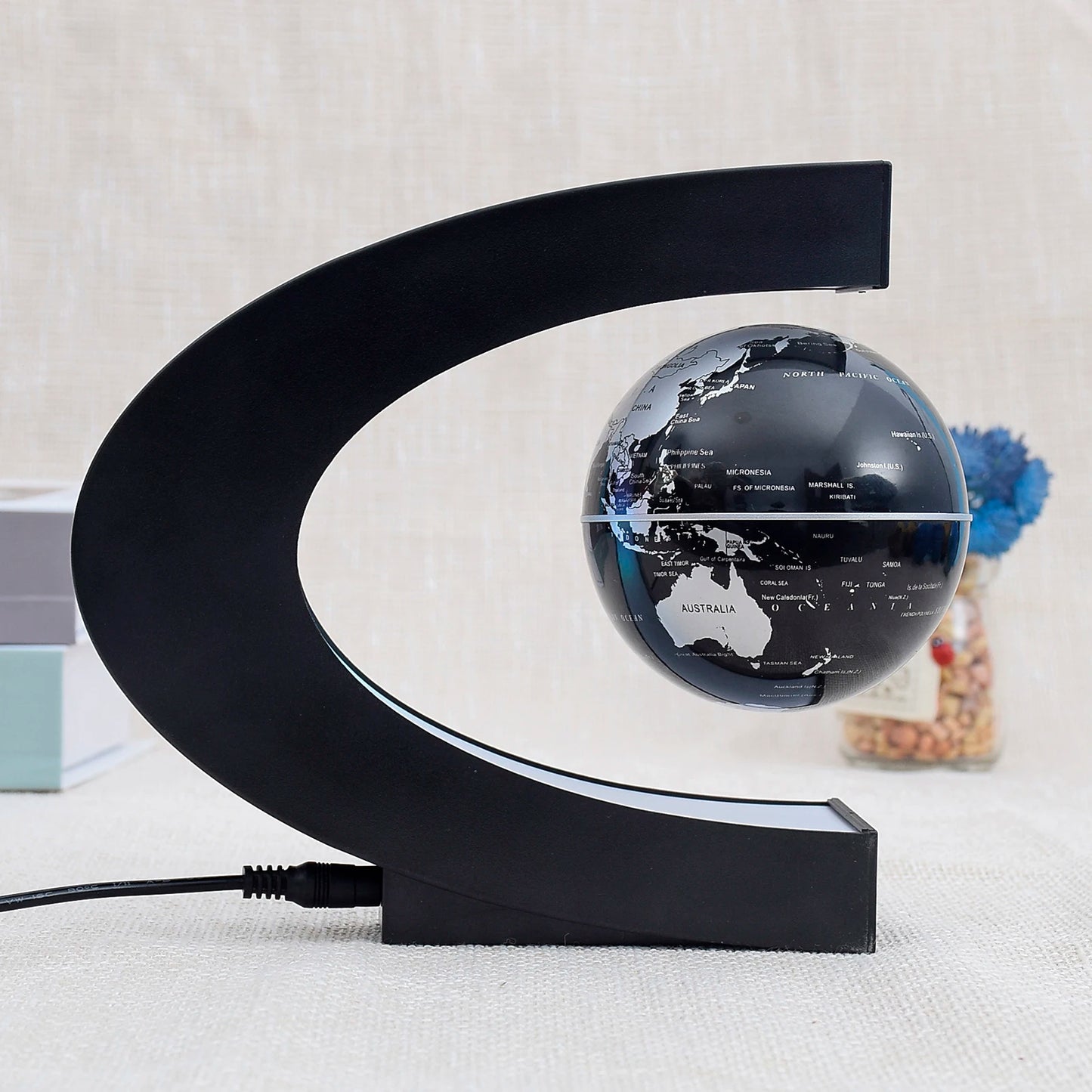 Globe Terrestre Lévitation Magnétique LED - Lampe Décorative Antigravité Maison