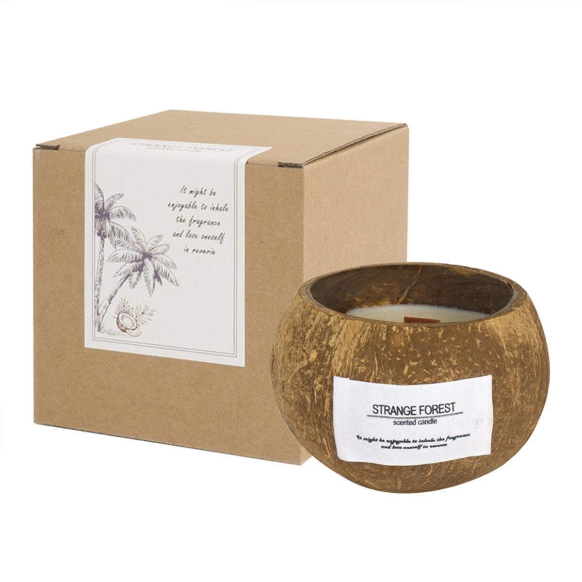 Coconut Shell Aromatherapy Candle - Premium Vegetable Wax