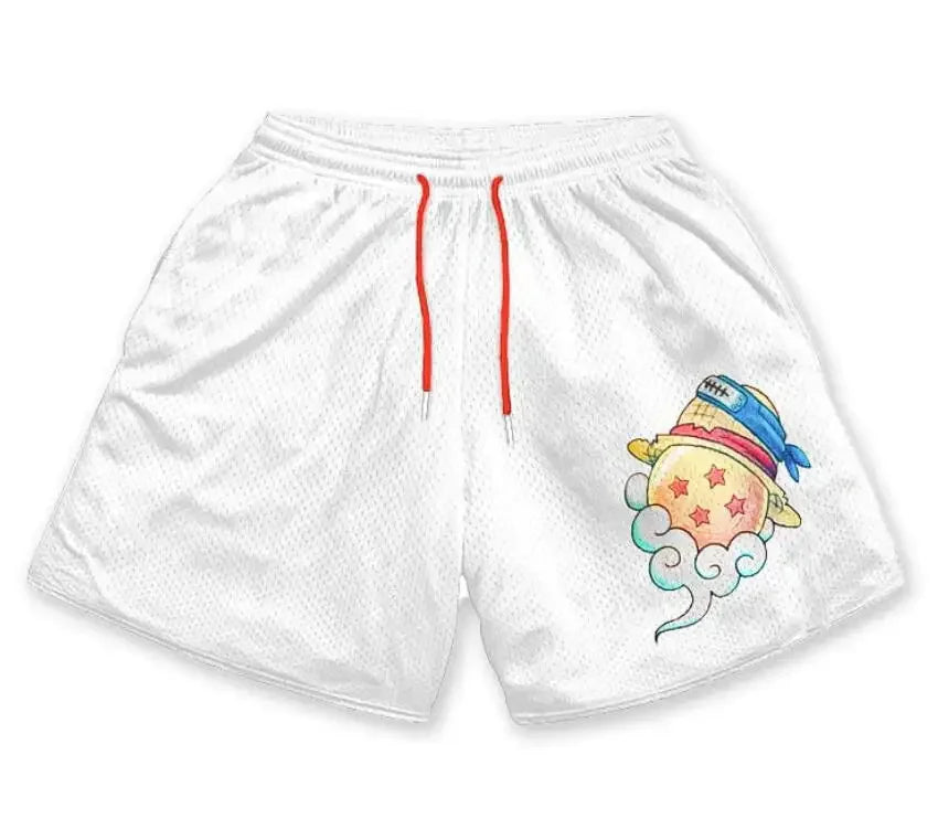 Anime Shorts décontracté és hommes femmes Manga dessin animé sport Shorts de sport Fitness impression 3D séchage rapide maille conseil Shorts été mâle