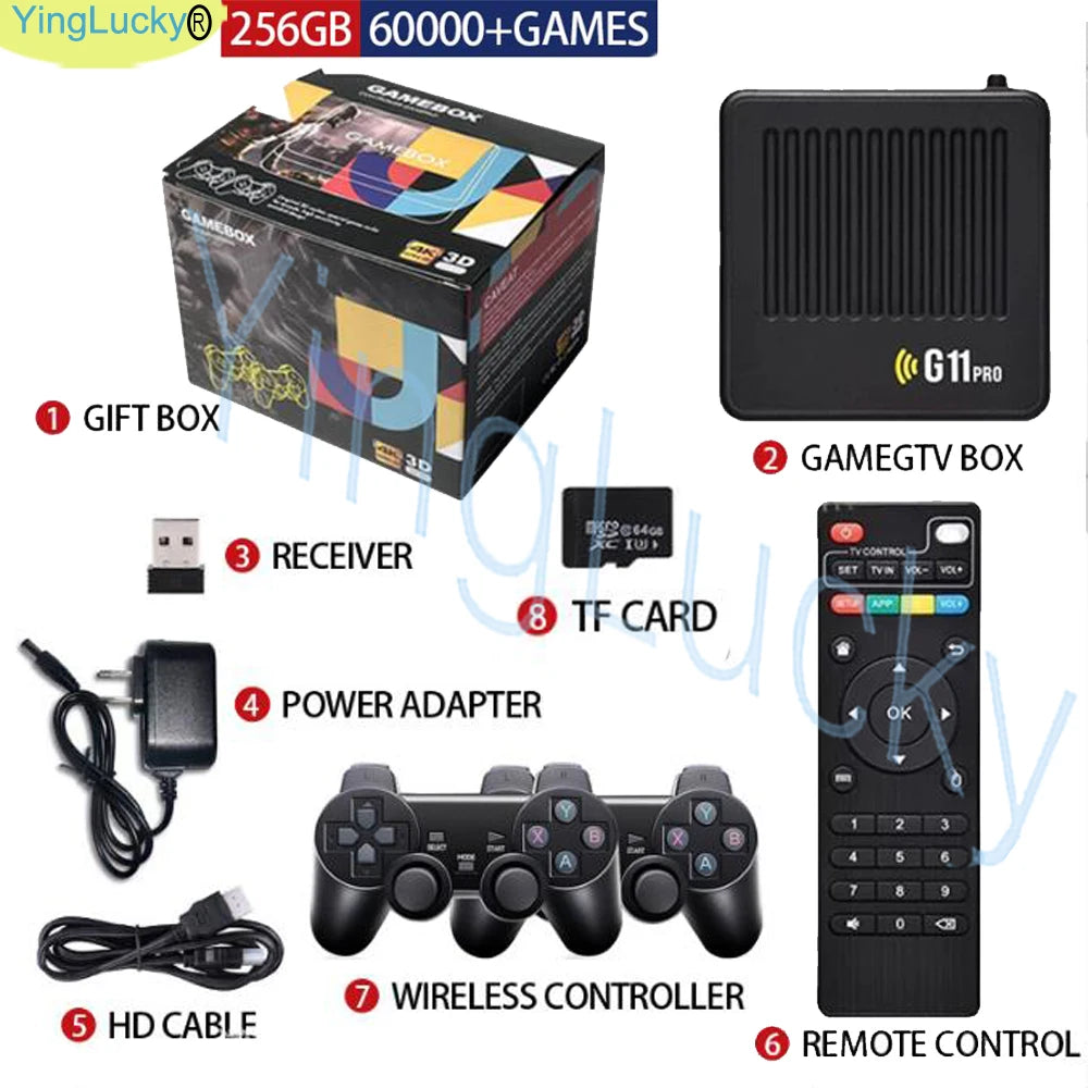 Console Arcade Rétro G11 Pro - 60000+ Jeux 4K HD Manette Sans Fil