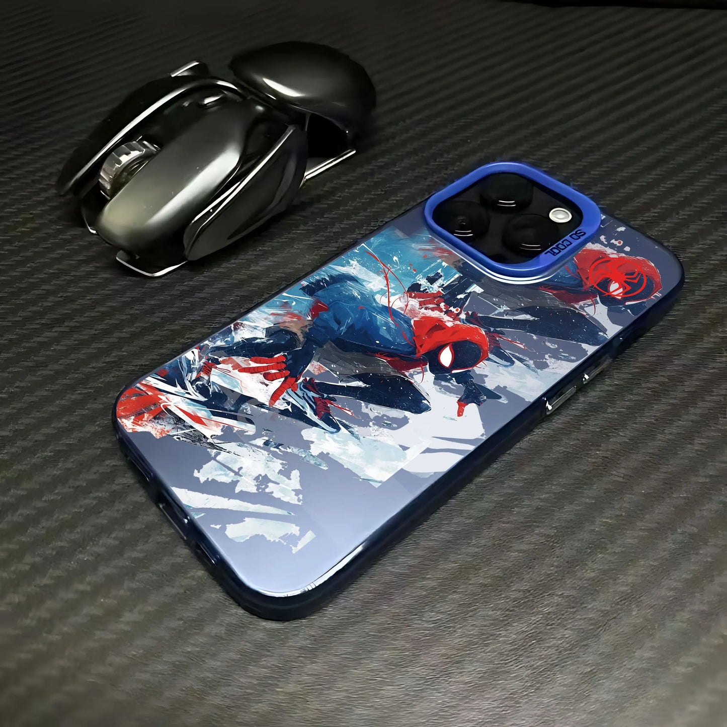 Coque iPhone Spider-Man Antichoc Mat - Protection Premium 16 15 14 13 12 11 Pro Max