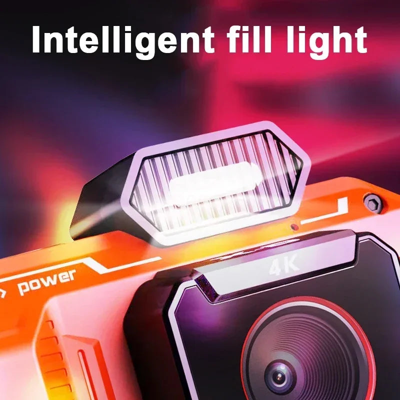 Caméra Numérique 4K Professionnelle - Zoom 18x Lumière LED Vlog