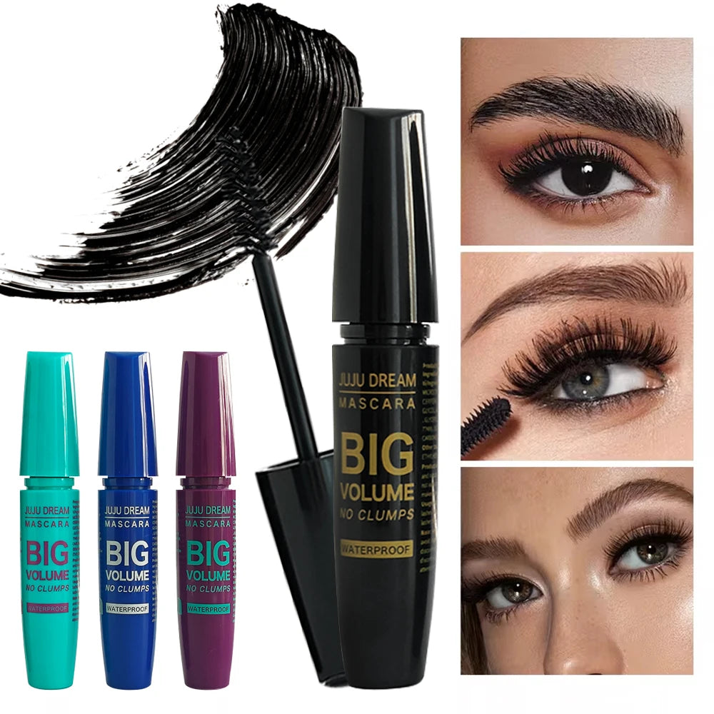 JUJU DREAM Mascara 4D Fibres - Volume Allongement Imperméable Noir Intense