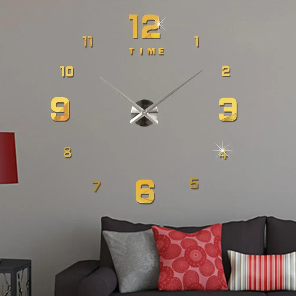 Horloge Murale LED Numérique Sans Cadre - Décoration Lumineuse Salon Chambre