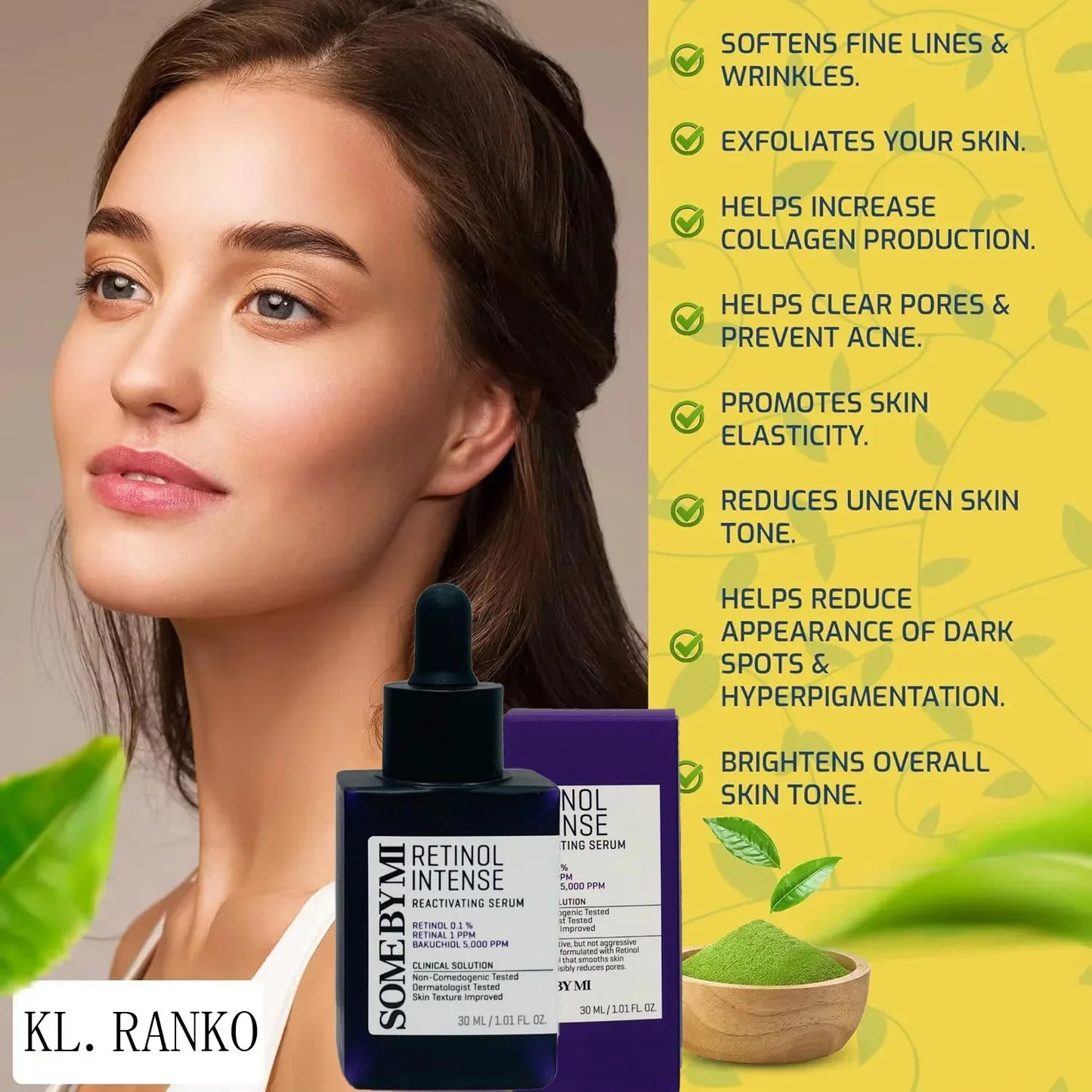 SOME BY MI Sérum Rétinol Intense - Réactivateur Anti-Âge Régénérant 30ml