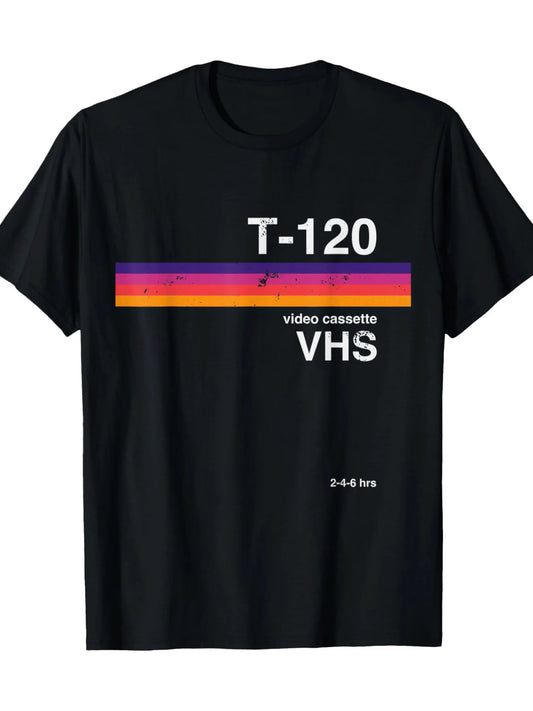 T-Shirt Rétro VHS Années 80-90 - Design Nostalgique Cassette Vidéo Homme