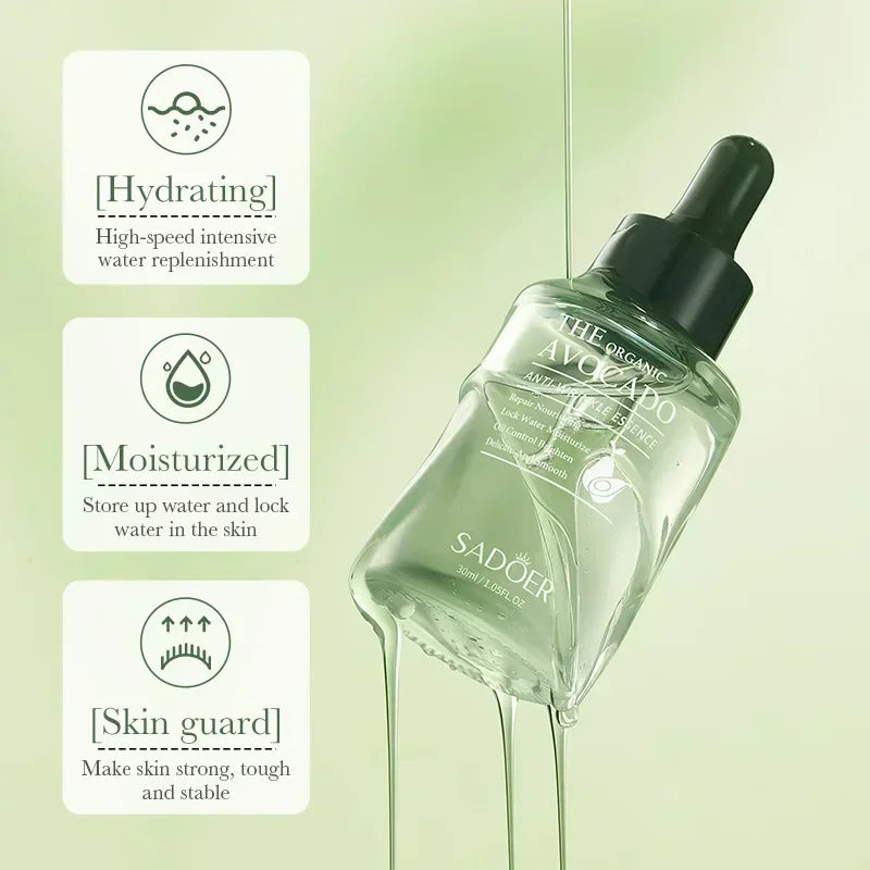 Organic Avocado Shea Butter Face Essence - Anti-Aging Moisturizing Repairing