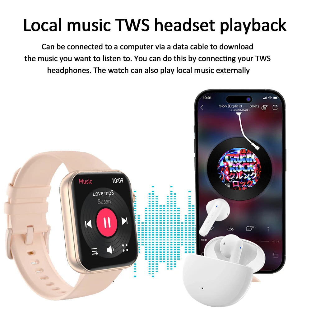 Montre Connectée Multifonction 2025 - Appareil Photo Santé Sport Étanche