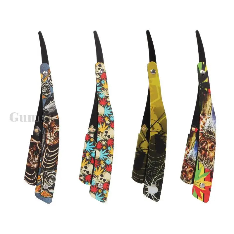 Rasoir Bord Droit Homme Design Crâne - Manuel Salon Coiffure Cadeau