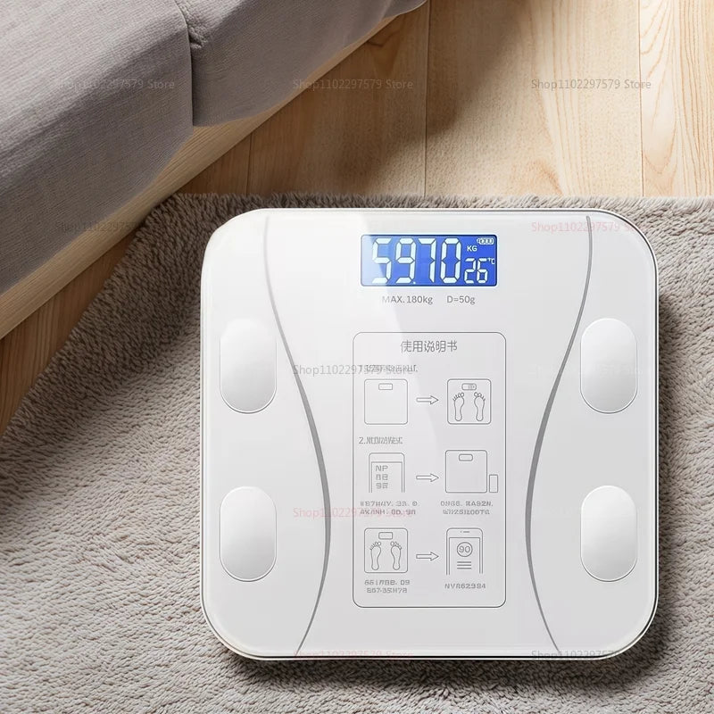 Balance Électronique Bluetooth Intelligente - Pèse-Personne Graisse Corporelle Ultra-Précis