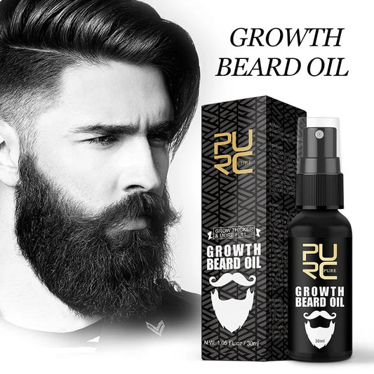 Natural Beard Essential Oil 30ml - Hydrates Nourishes Shine for Men