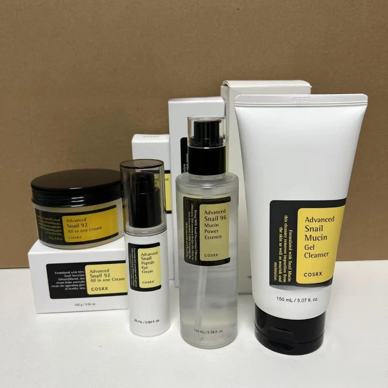COSRX Snail 96 Sérum Essence - Ensemble 4 Pièces Hydratant Anti-Âge 100ml