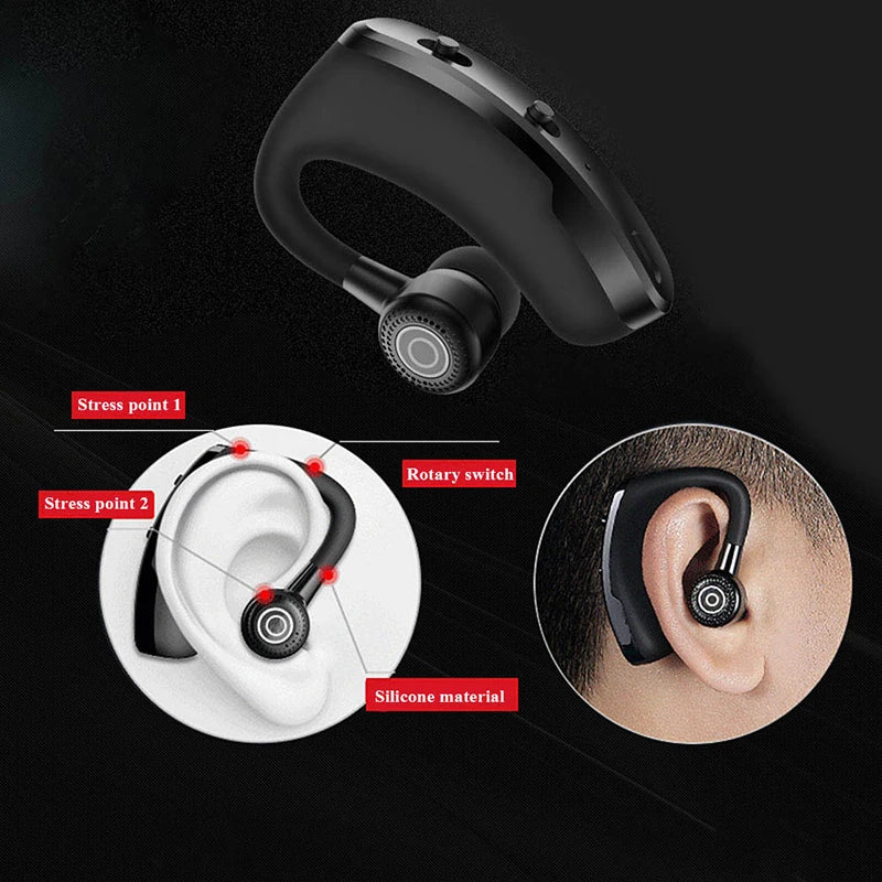 Écouteur Bluetooth Sport VAORLO V9 - Oreillette Sans Fil Mains Libres HD Micro
