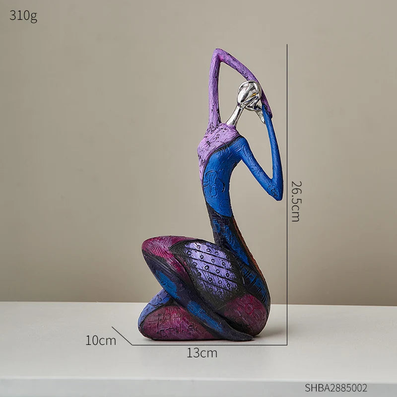 Sculpture Personnage Abstrait Créatif - Poupée Art Moderne Salon Bureau Cadeau