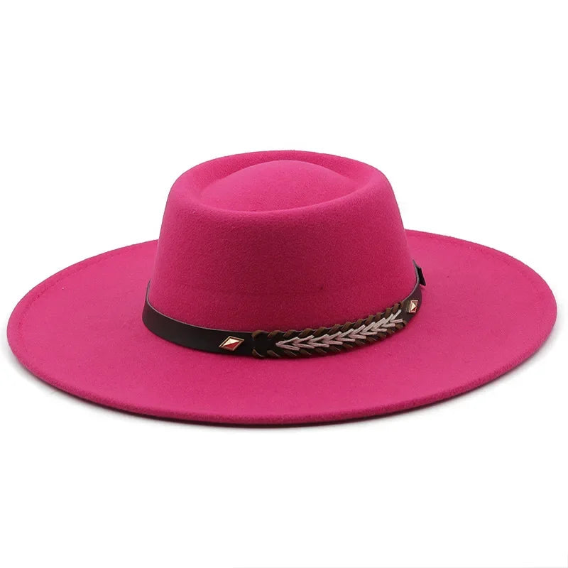 Chapeau Fedora Feutre Style Britannique - Bord Large Jazz Luxe Unisexe