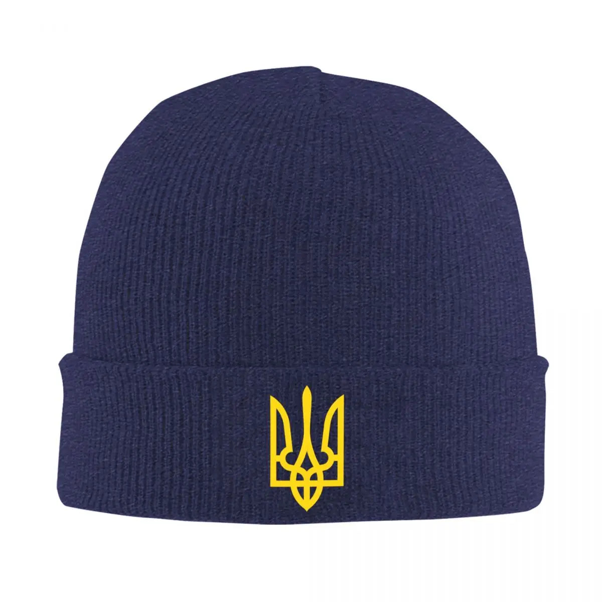 Bonnet ukrainien personnalisé chapeau mode tricot chapeau hommes unisexe adulte blason drapeau ukrainien chaud hiver Skullies bonnets casquettes