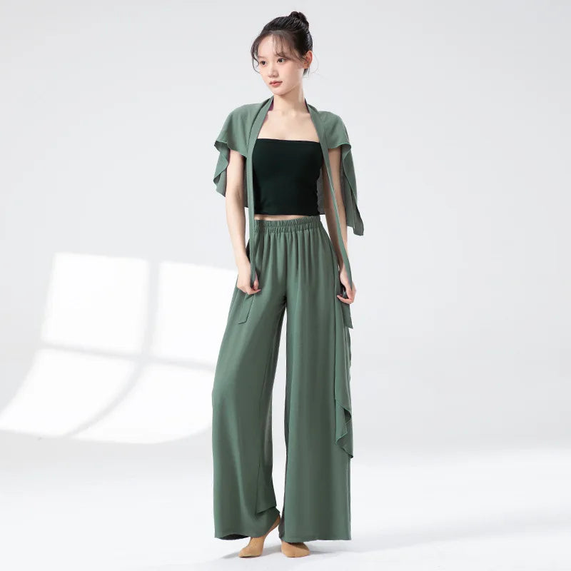 Pantalon Danse Femme Évasé - Micro Jupe Entraînement