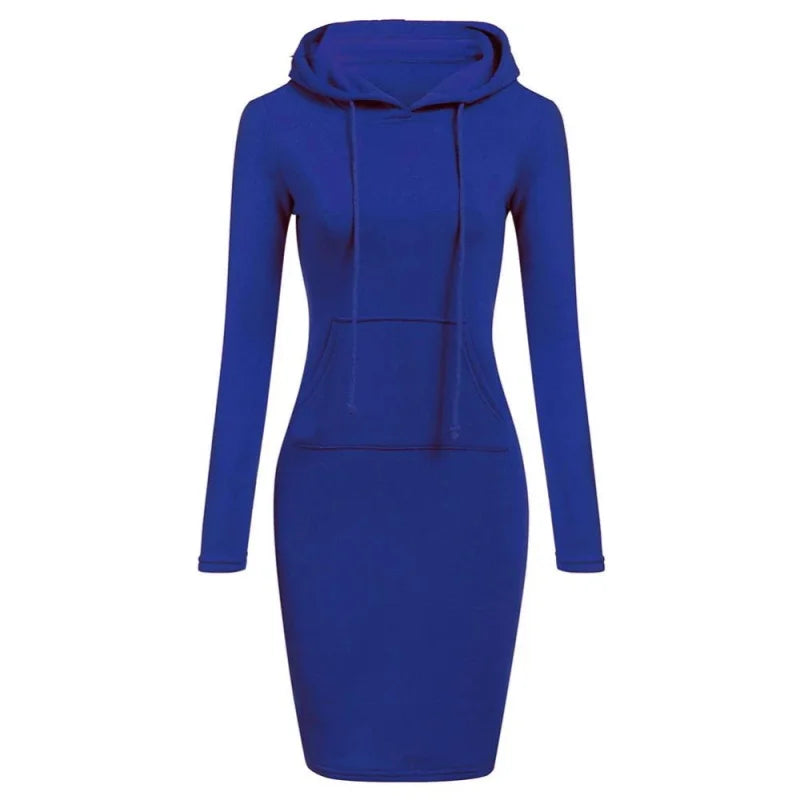 Robe Femme à Capuche Automne - Vêtement Décontracté Confortable