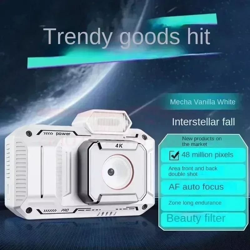 Caméra Numérique 4K Professionnelle - Zoom 18x Lumière LED Vlog