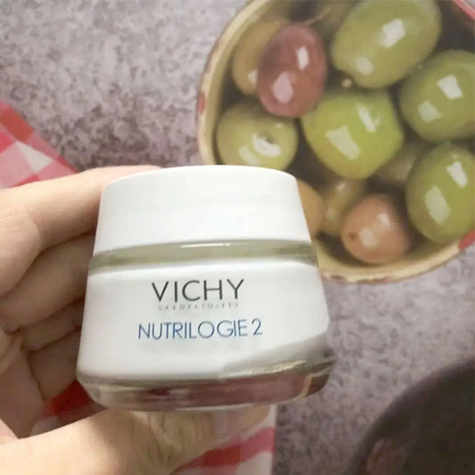 VICHY Crème Nourrissante Visage 50ml - Hydratante Réparatrice Peau Sèche