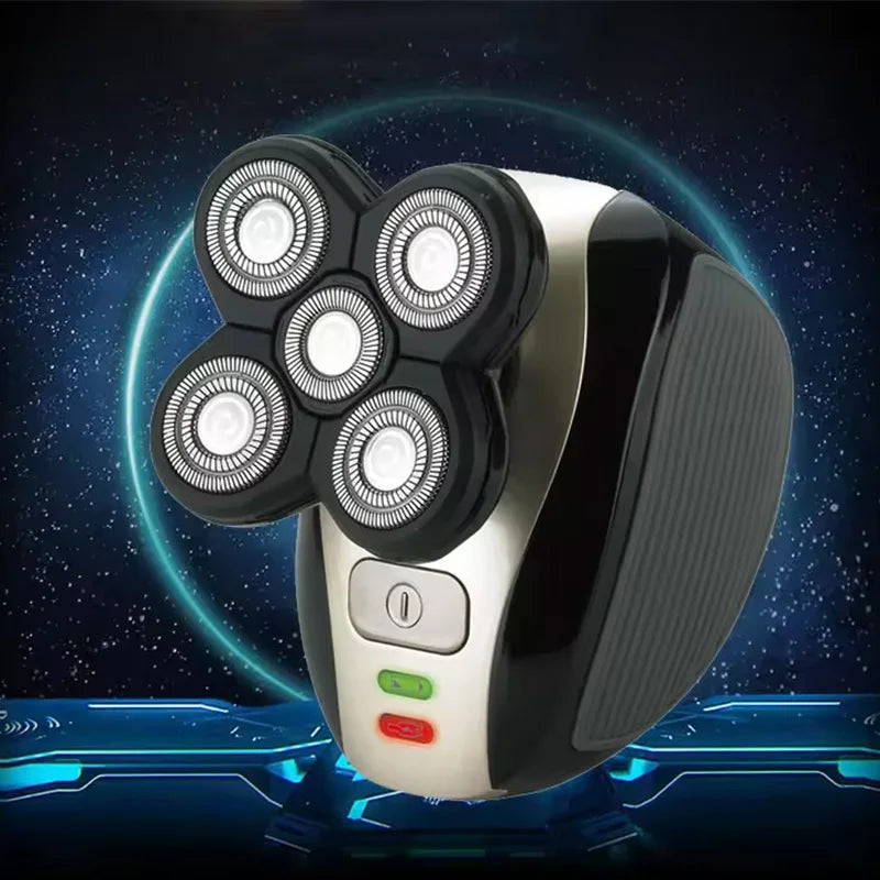 Rasoir Électrique 5 Lames USB Rechargeable - Acier Inoxydable Barbe Maison