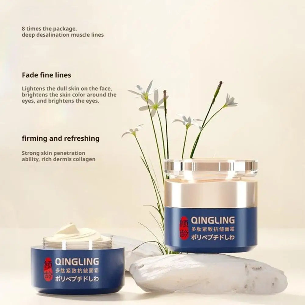 Crème Anti-Rides QINGLING Rétinol Japonaise - Raffermissante Hydratante Anti-Âge 50ml