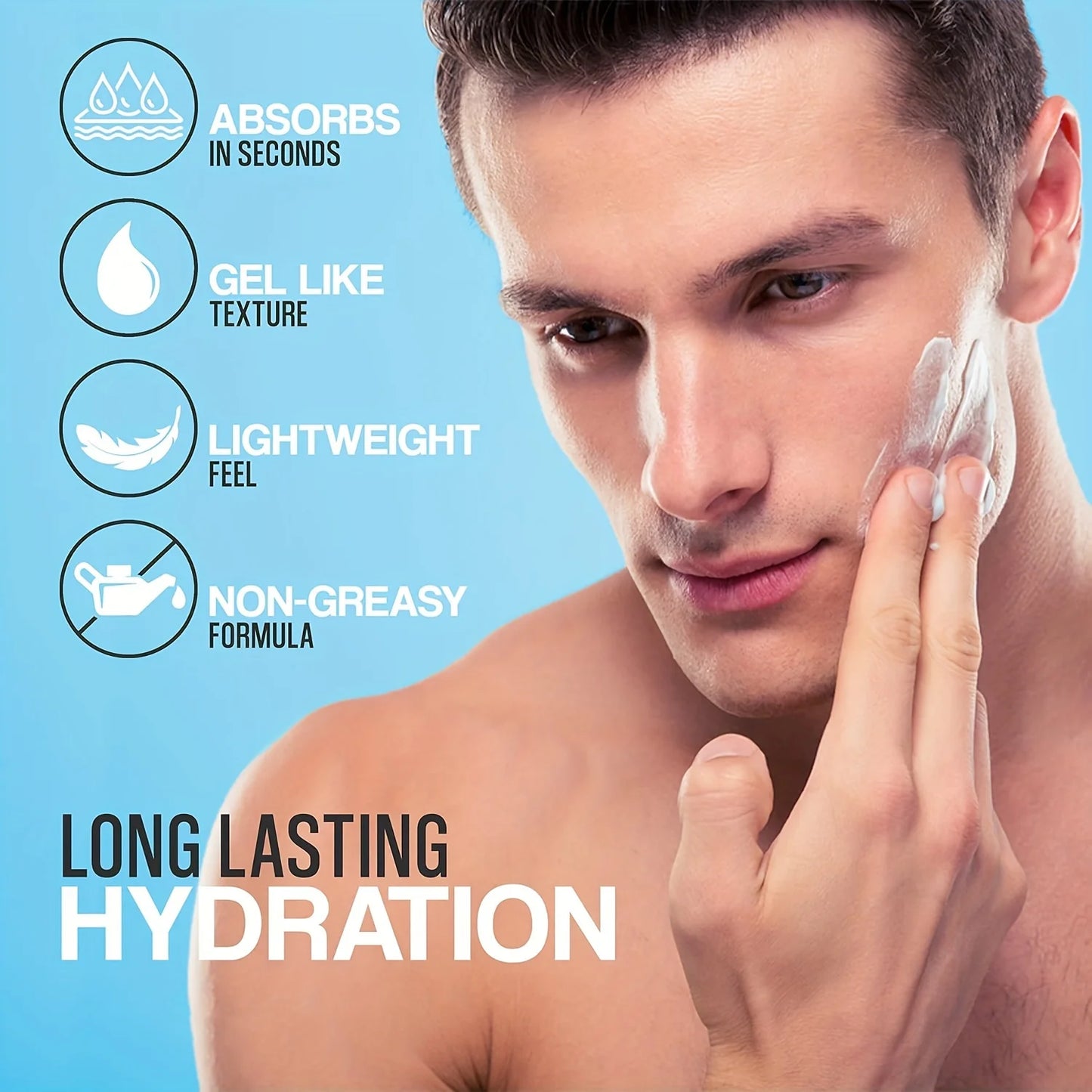 Men's Anti-Aging Face Cream - Hyaluronic Acid Collagen Vitamin E