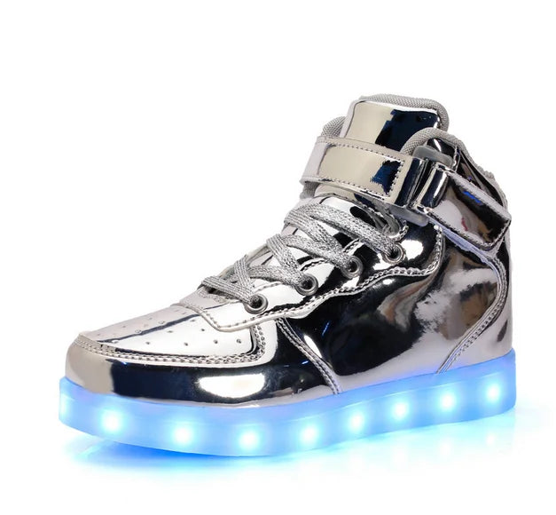 Baskets LED Lumineuses Taille 25-46 - Chaussures Enfants Adultes Unisexe