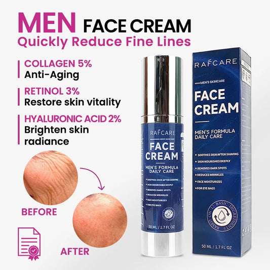 Men's Anti-Wrinkle Cream - Face &amp; Neck Firming Brightening 50ml