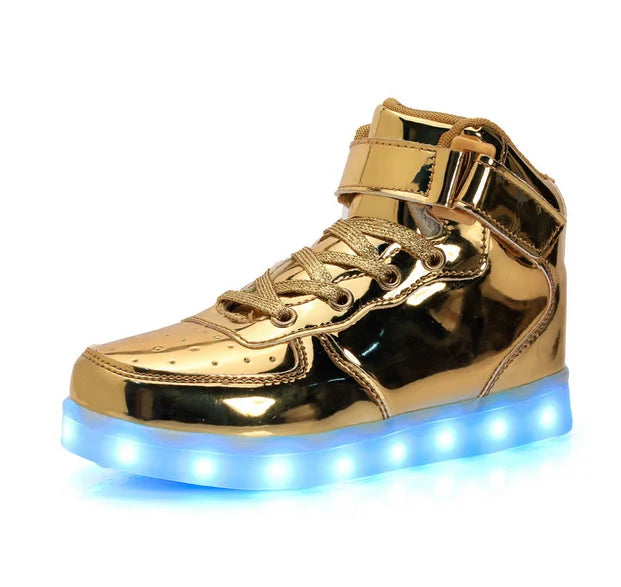 Baskets LED Lumineuses Taille 25-46 - Chaussures Enfants Adultes Unisexe
