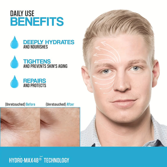 Men's Anti-Aging Face Cream - Hyaluronic Acid Collagen Vitamin E