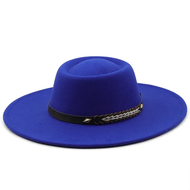 Chapeau Fedora Feutre Style Britannique - Bord Large Jazz Luxe Unisexe