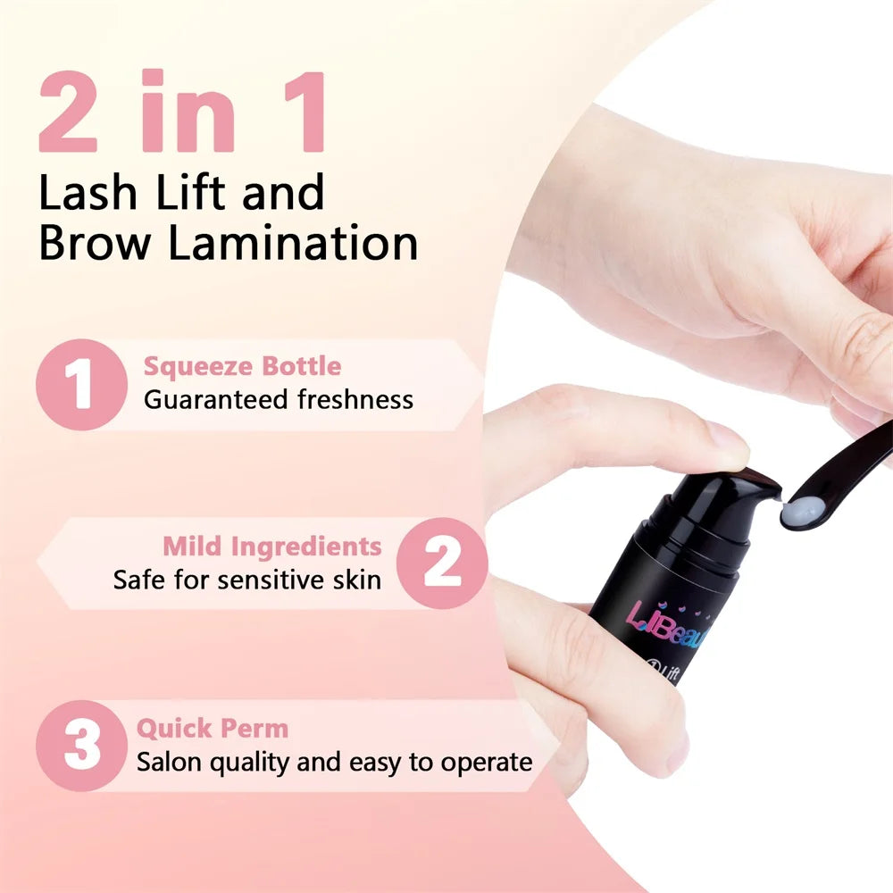 LIBEAUTY Premium Eyebrow Lamination Kit - 4-Step Keratin Eyelash Lift